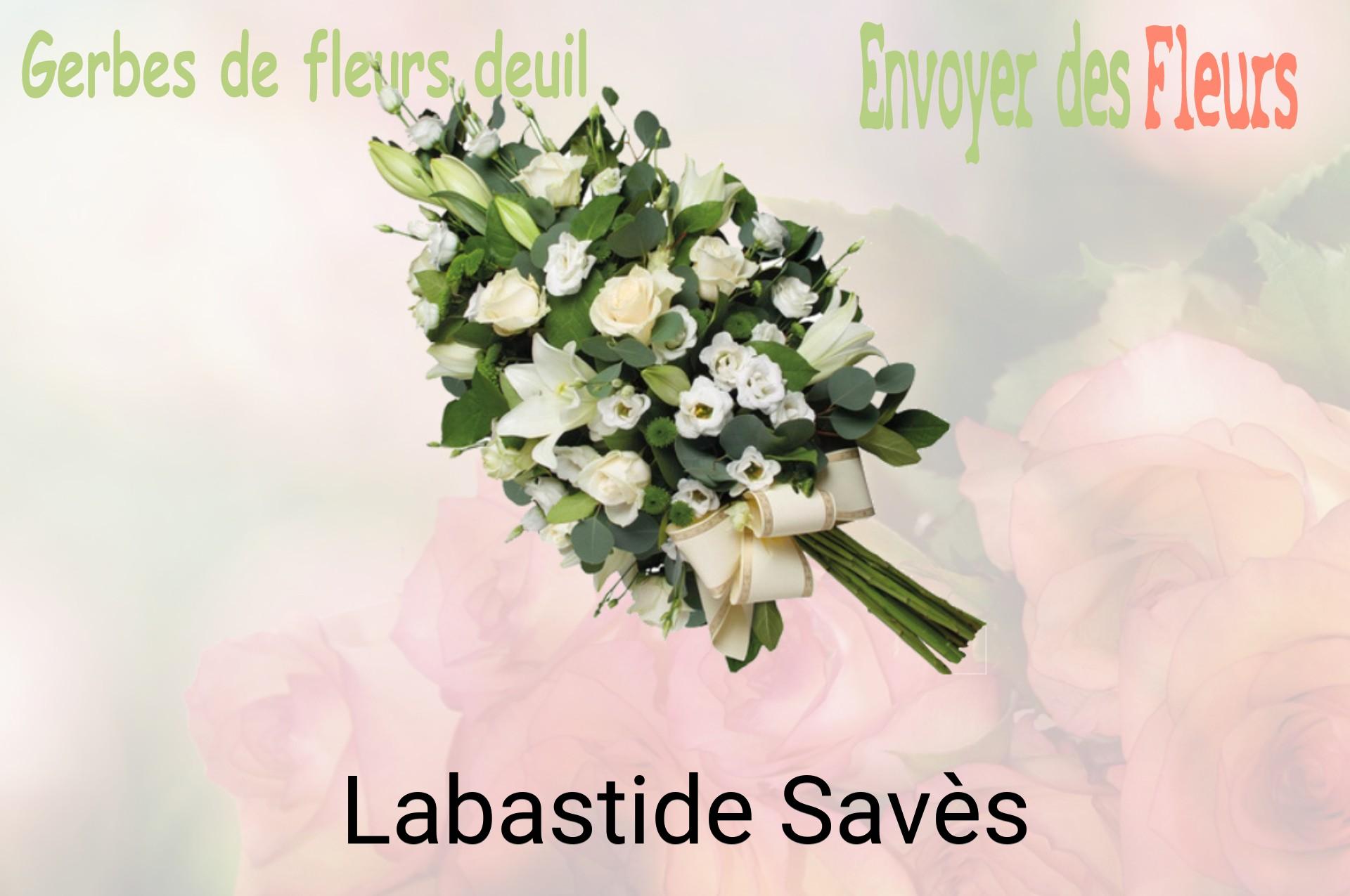 Gerbe de fleurs de deuil livrée à Labastide-Savès